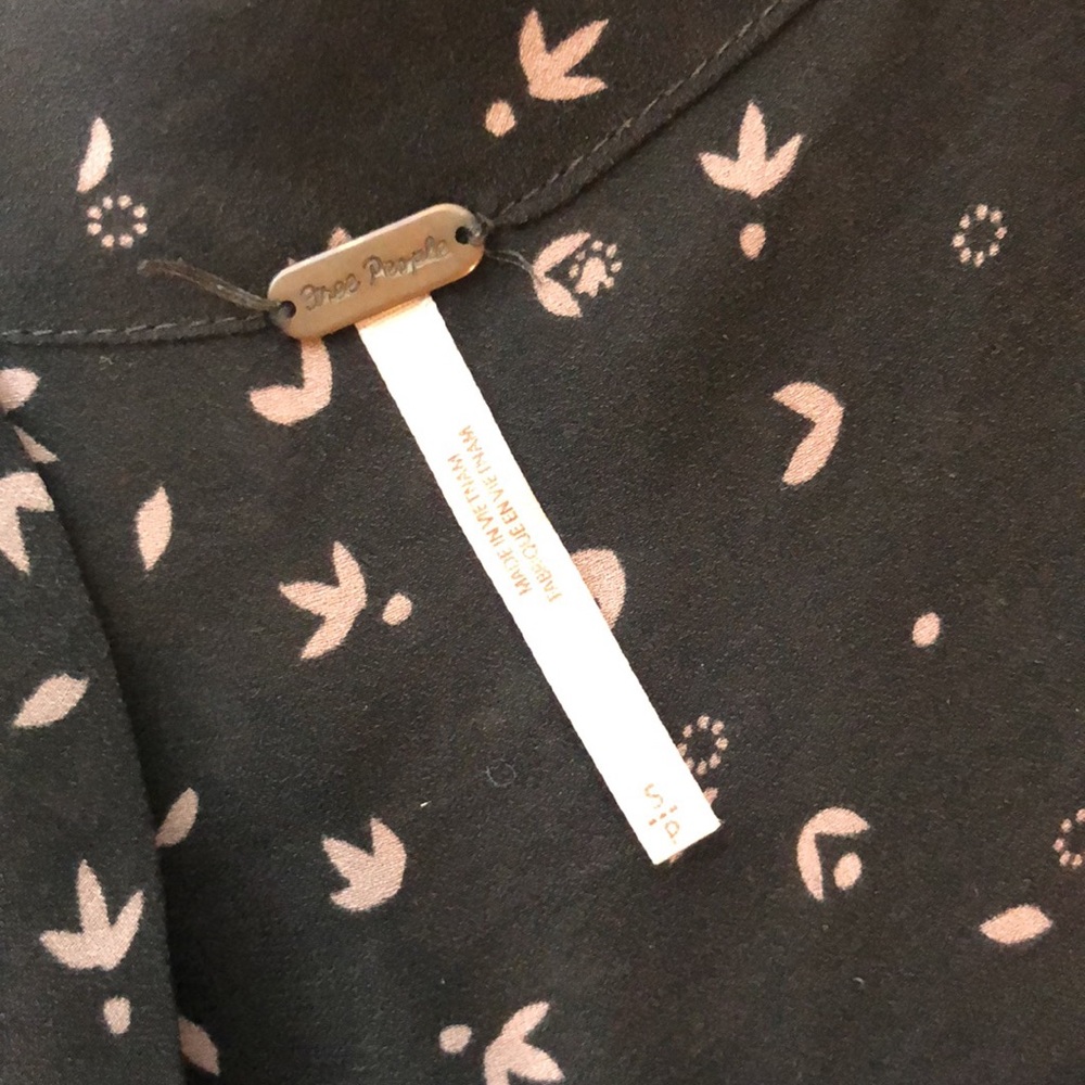 Free People Sleeveless Printed Front Tie Sheer Tank Top - Picture 5 of 8